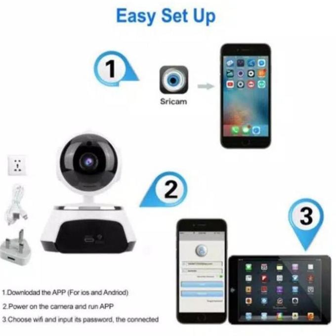 Barustockbnyk- Ip Camera Wifi Cctv V380 Smart Wifi Kamera Wireless Ip Kamera