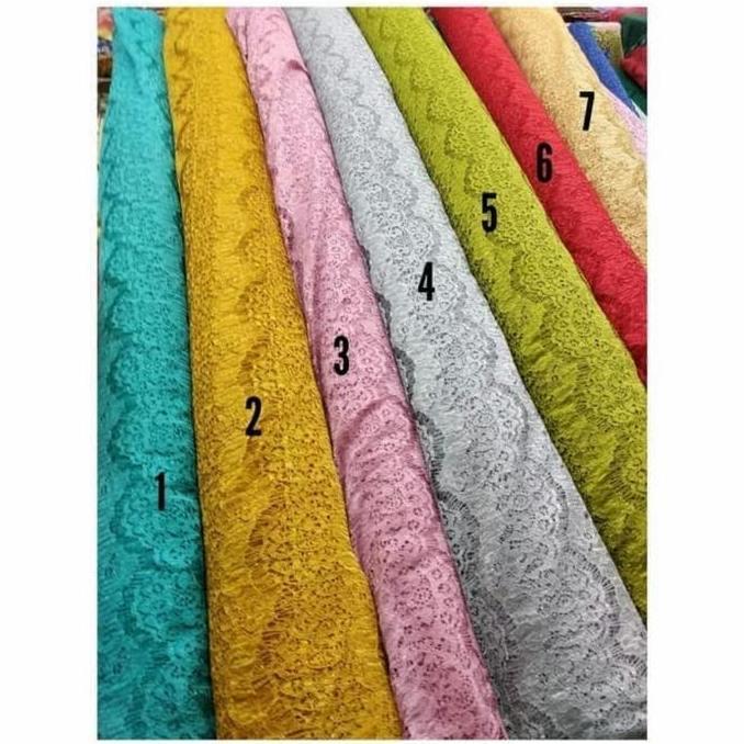 Kain Brokat Brukat Renda grosir 1 roll isi 45 meter. Burkat Berukat