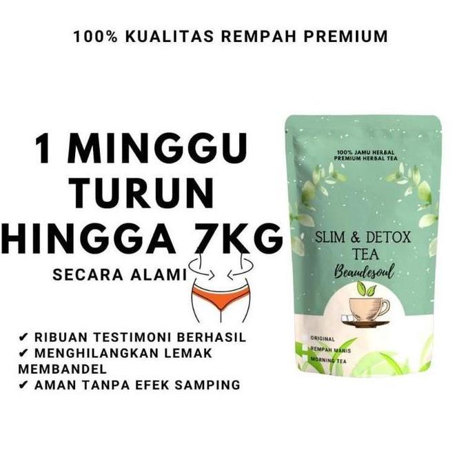 SLIM & DETOX TEA PELANGSING TUBUH IDEAL / SLIM DETOX TEA BEAUDESOUL ORIGINAL