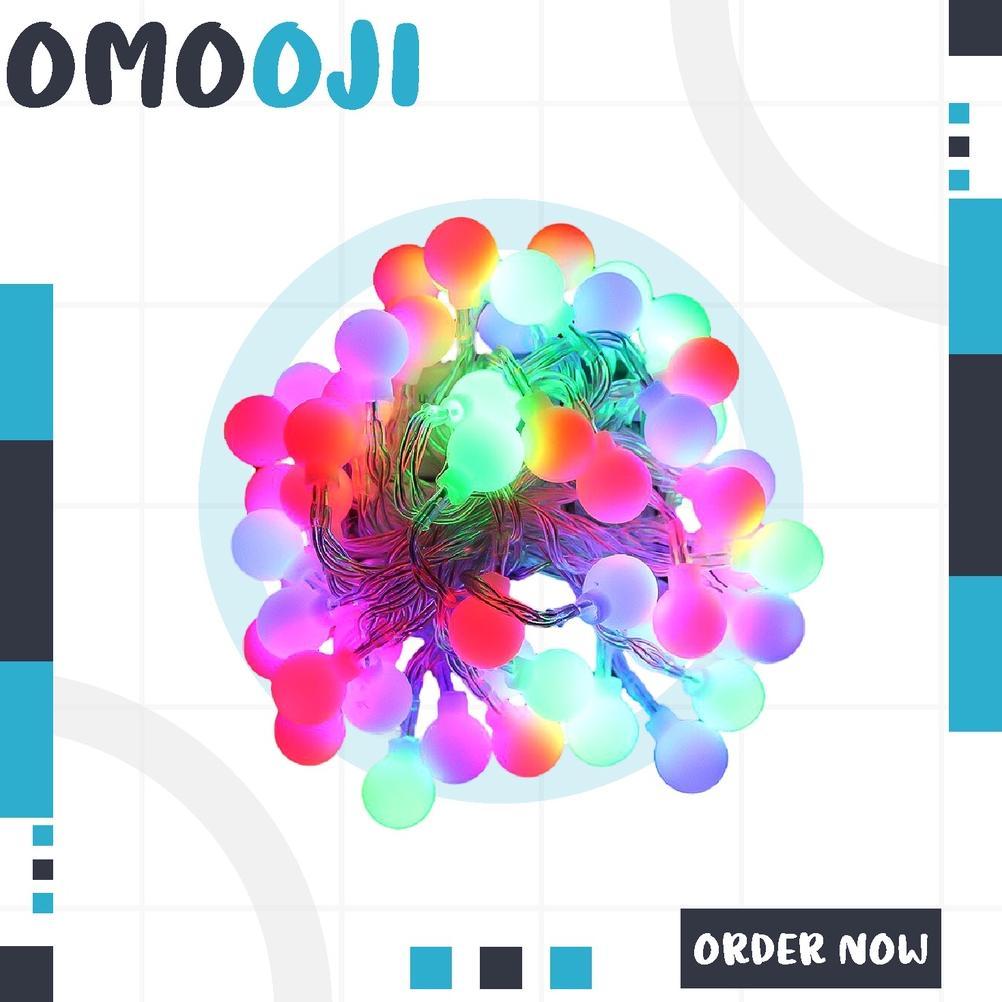 Pujaningstore Omooji - E007 Lampu Tumblr 7 Meter Bola Anggur Hias Dekorasi Natal Tumbler Model Bulat