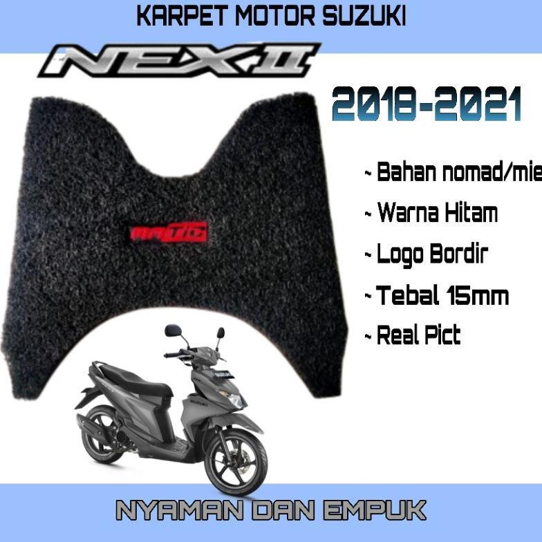 karpet motor suzuki nex 2/karpet motor nex crossover/pijakan kaki suzuki nex 2 bahan karpet mie pvc 