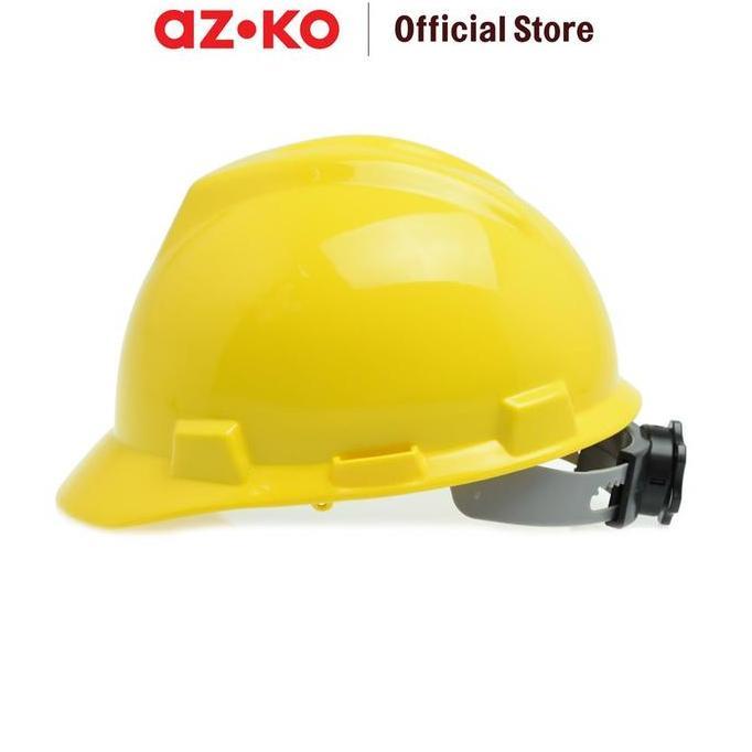 AZKO KRISBOW BRIM HELM KESELAMATAN KERJA HDPE - KUNING TOPI PROYEK SAFETY HELM ALAT PELINDUNG DIRI K