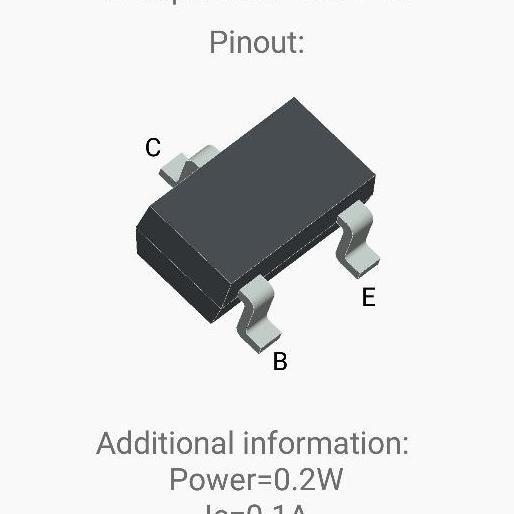 Update (10) Transistor SMD BC847 SOT-23 NPN sot23 Code marking : 1F putran1a