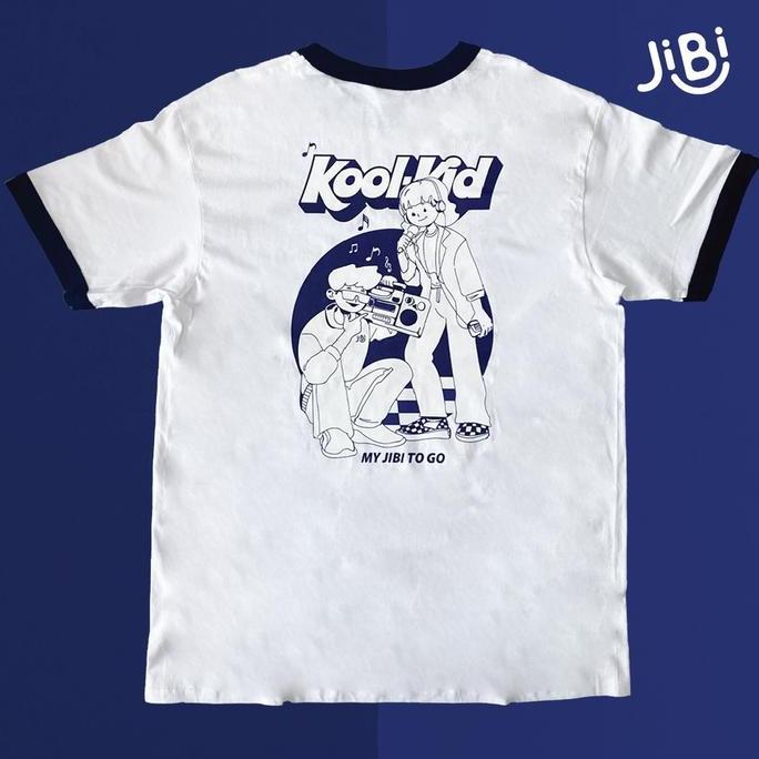 JIBI - Ringer Tee - Kaos Ringer Tee - Kool Kid - Kaos Vintage