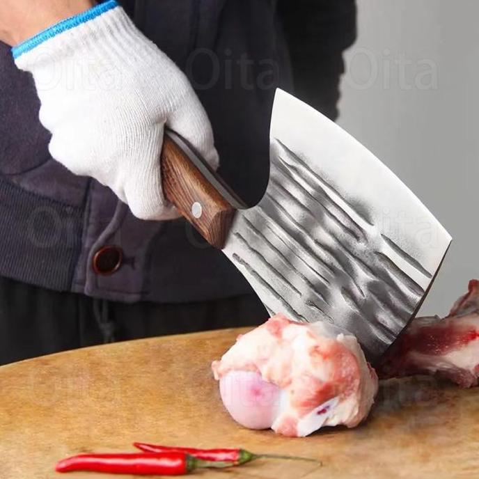 New- Kapak 7.5mm Jumbo Potong Tulang Golok Daging Professional Golok Daging Alat Ayam baja tahan kar