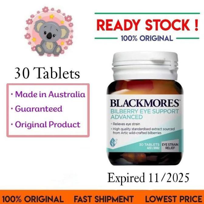 Blackmores bilberry eye support advanced vitamin A 30 tablets _KOAL