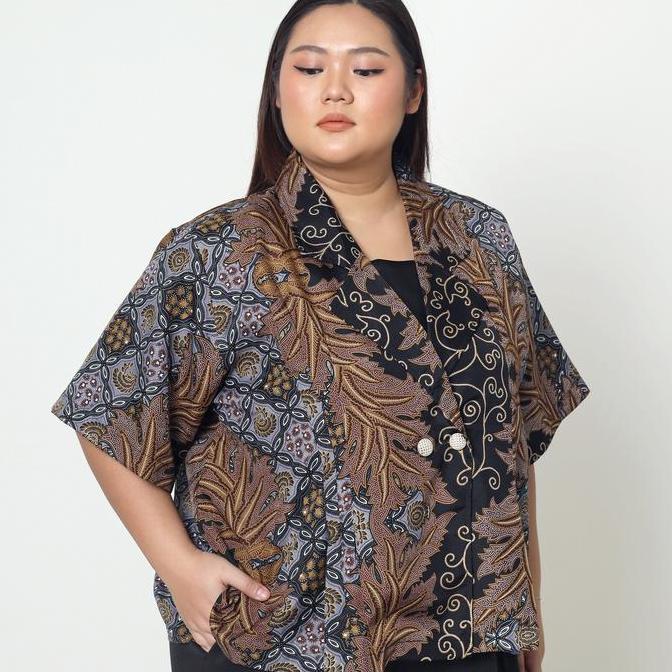 RAHAJENG Blazer Batik Jumbo | Blazer BSize | Outer Batik Bsize | Blazer Jumbo LD 140 Atasan Wanita C