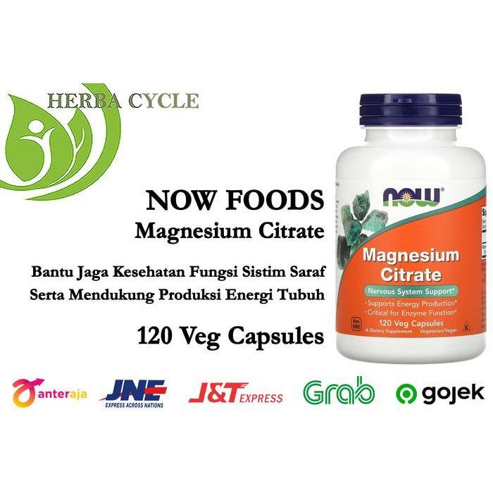 Now Foods Magnesium Citrate (120 Veg) Now Magnesium Citrate