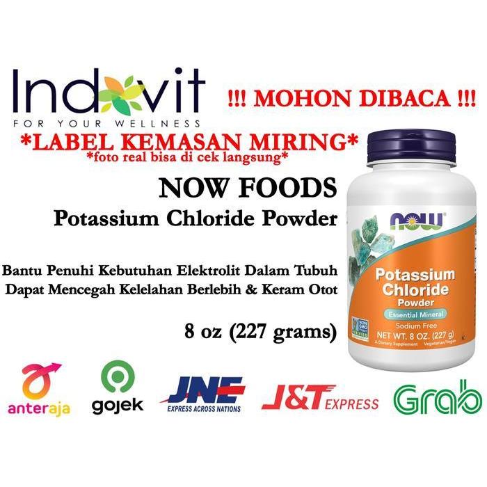 Now Food Potassium Chloride Powder 227gr Now Potasium bubuk No Sodium