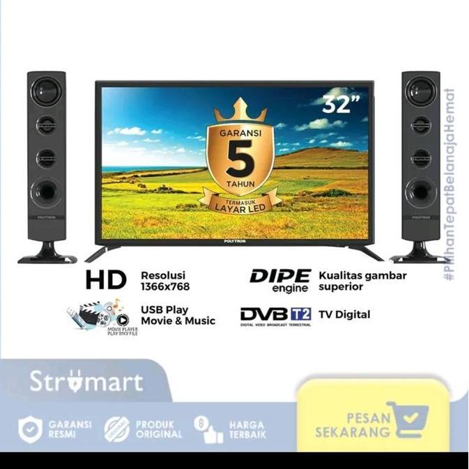 Terlaris Tv Merek Polytron  Layar Lcd/Led 24,32,40  Oled  Konektivitas Bluetooth  Bioskop 3D 4K Uhd 