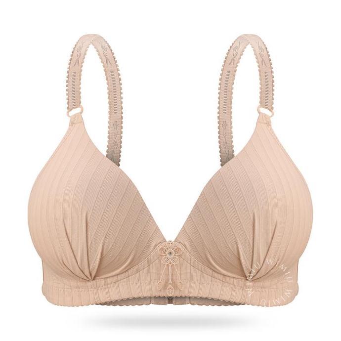 Promo Wimiu BH Wanita Bra Wanita Busa Tipis Tanpa Kawat Katun Jepang Cup B C Kait 3 100092 Dewasa Mo