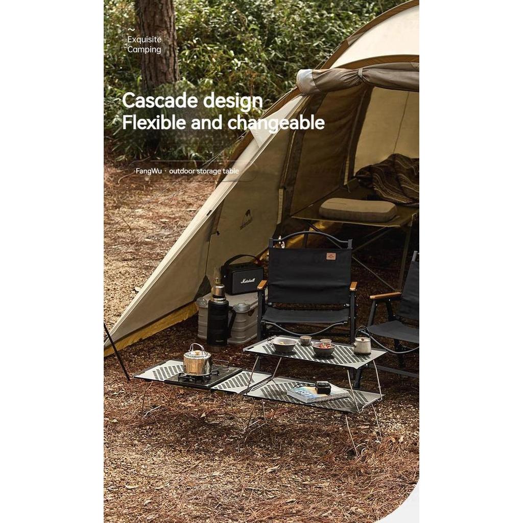 Miliki Meja Lipat Stainless Portable Outdoor Camping Naturehike Cnh22Ju003