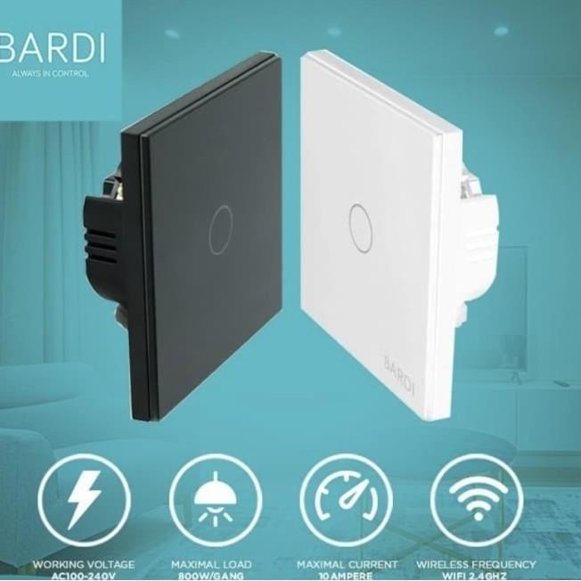 Bardi Smart Home Wall Switch 1 Gang Eu Saklar Lampu Pintar Wifi