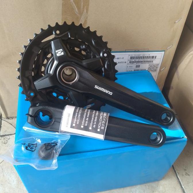 Promo gir crankset crank set shimano original altus MT210 hollowtech 2 HT2 40T 30T 22T 3 speed tripl