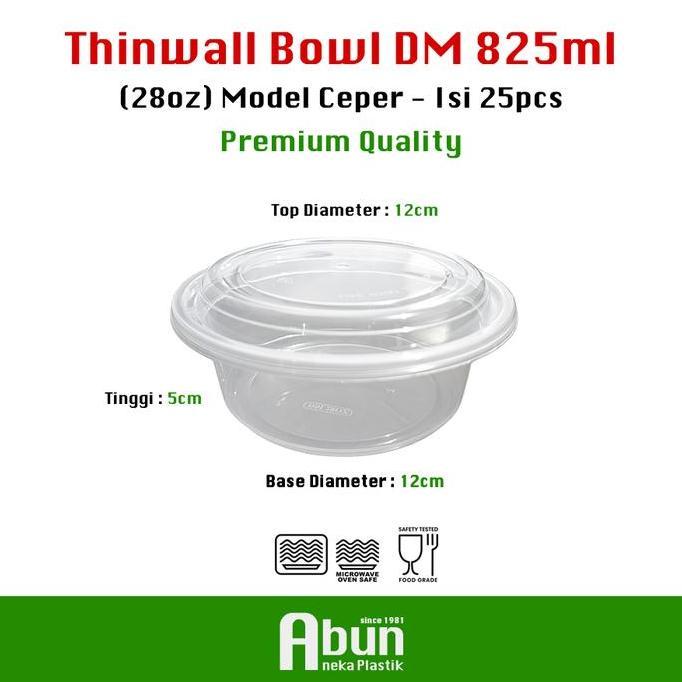 Thinwall Bowl Ceper 28oz (825ML) DM Isi 25pcs