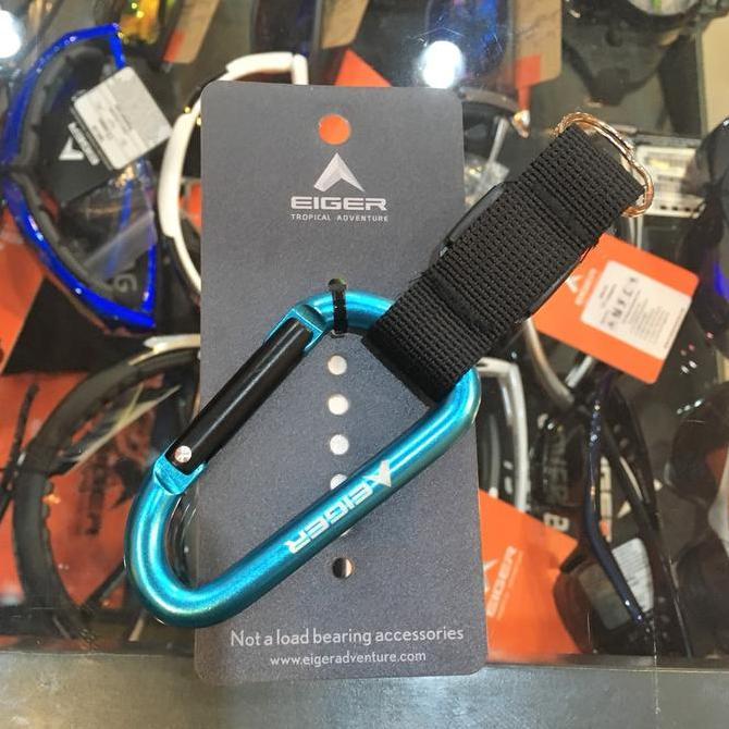 Terjangkau Carabiner Eiger Original 8Mm Pear With Strap Compas - Blue