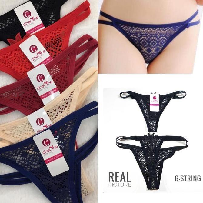 Murah CD GSTRING CELANA DALAM WANITA 420 SEXY RENDA BORKAT IMPORT - BELLINO Non COD