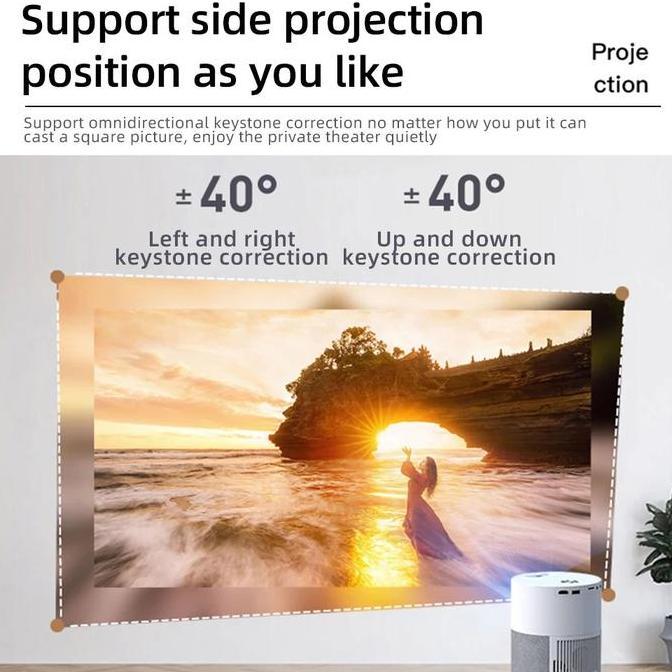 Smart Mini Projector M1 Android 9 Beamer 5000 Lumen Home Theater 4K