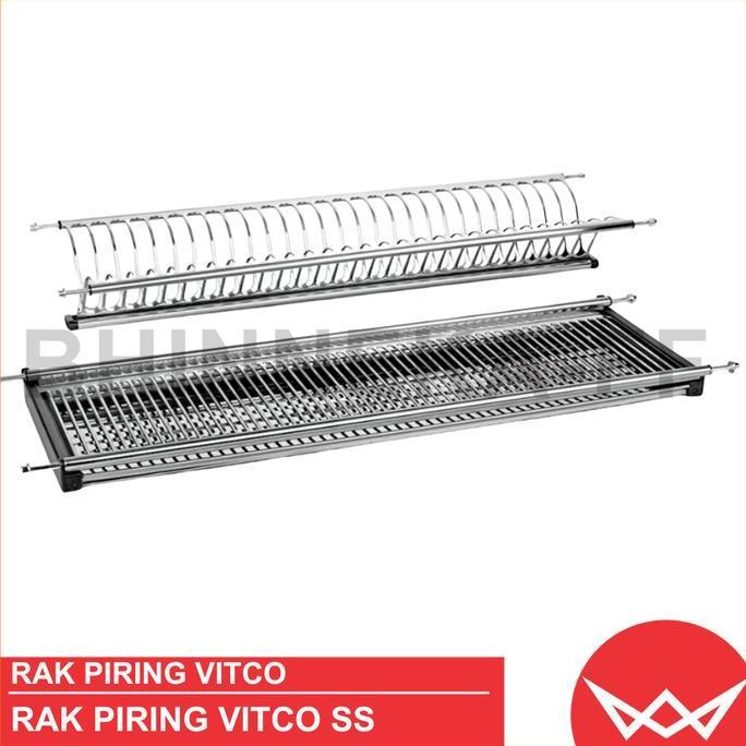 RAK PIRING DAN GELAS VITCO STAINLESS STEEL / VITCO STAINLESS STEEL DISH DRIP / RAK PIRING ARG