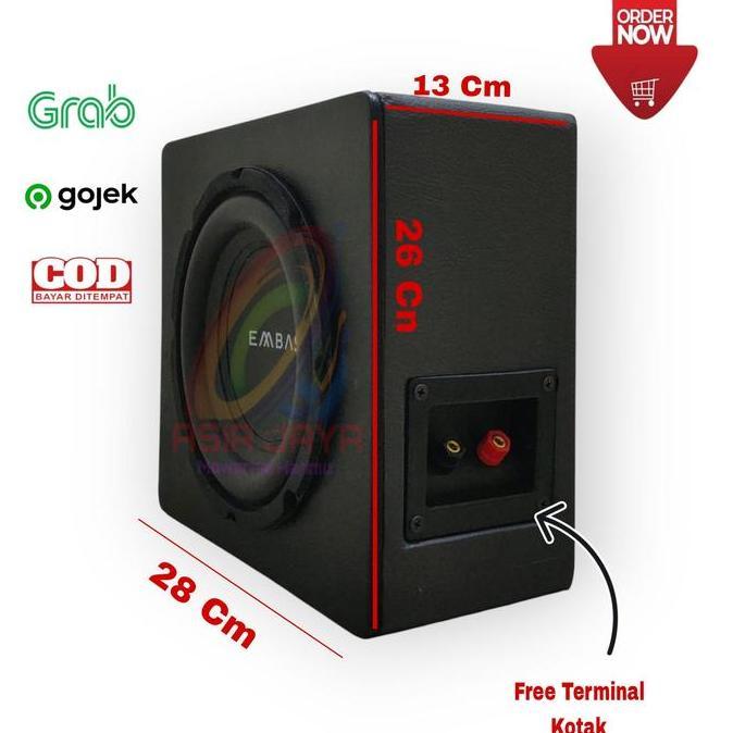 PAKET COMBO SUBWOOFER KOLONG PASIF SPEAKER EMBASSY ES 844 8 INCH ORIGINAL DAN TERPERCAYA