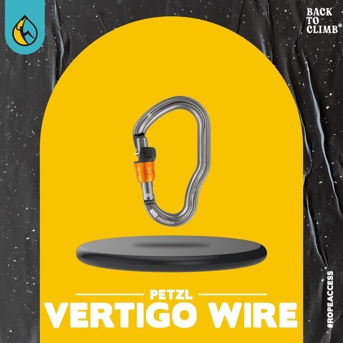 Miliki Petzl Vertigo Wire Lock Safety Carabiner For Outbond Activity