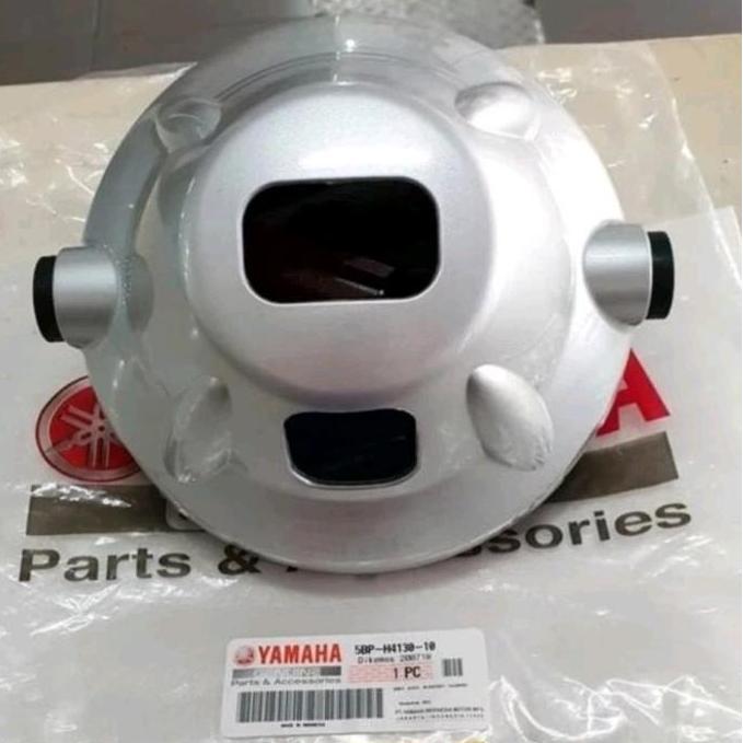 BEBAS ONGKIR - BATOK LAMPU DEPAN OR BELAKANG SCORPIO Z BULAT SILVER ORI YAMAHA YGP