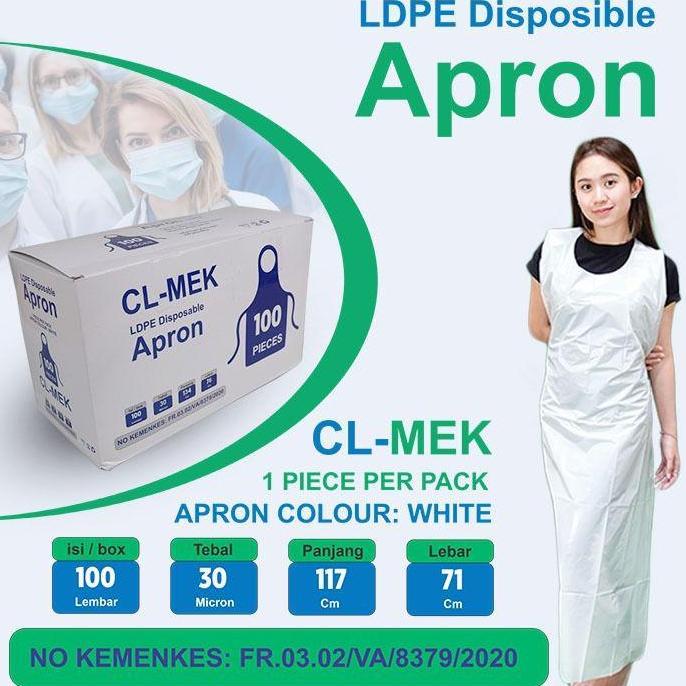 New- Apron Celemek LDPE Tebal / Apron Medis APD Disposable Satuan