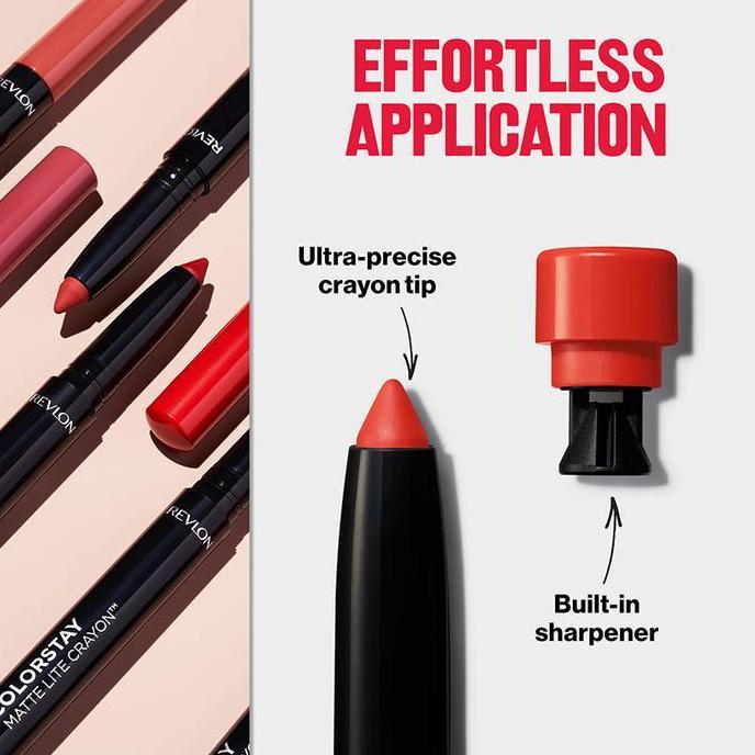 New- Revlon Colorstay Matte Lite Crayon (Full-Coverage Matte Lip Color Crayon)