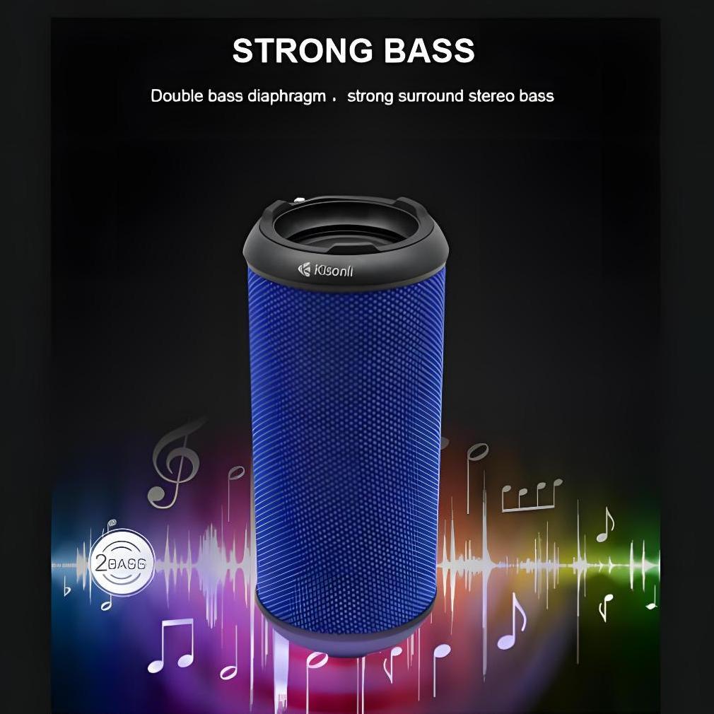 NEW KISONLI Speaker Bluetooth Portable Q5S Dual Bass Support FM Radio, TF, AUX
