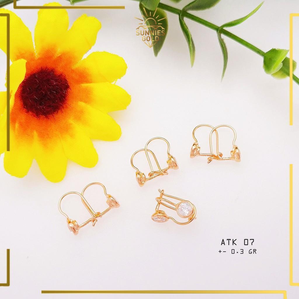 Anting Bayi Kadar 300 Dan 375 Anting Mini Untuk Anak Bayi Hanya Sepertiga Gram Model Desi - Atk 7