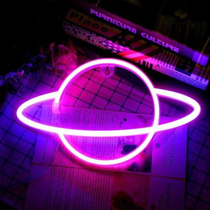 JOVANASHOPID Lampu Hias dinding LED Neon karakter bentuk Flex batre dan USB Power 1W - M04