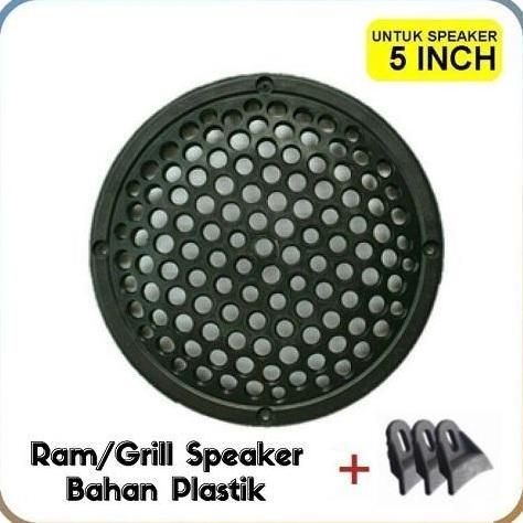 RAM SPEAKER 5" INCH PLASTIK / GRILL COVER SPEAKER 5" PLASTIK BULAT 5INCH JARING PELINDUNG PENUTUP SP
