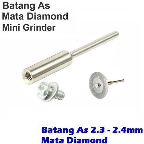 BATANG AS 2.3 - 2.4MM BAUT 3MM MATA DIAMOND GERINDA MINI GRINDER SHANK MATA BOR GERINDA MINI ASAH PE