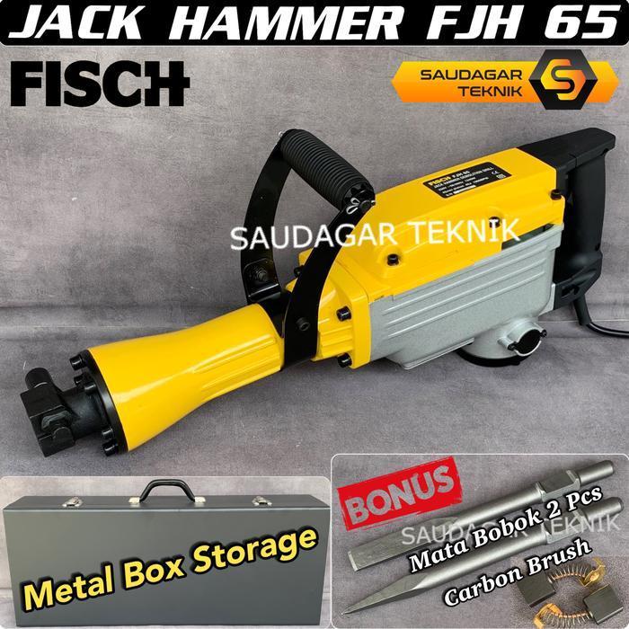 Mesin Bor Bobok Beton Jalan Fisch FJH 65 HEX 30 Jack Demolition Hammer Fisch FJH65 Mata bobok HEX30 