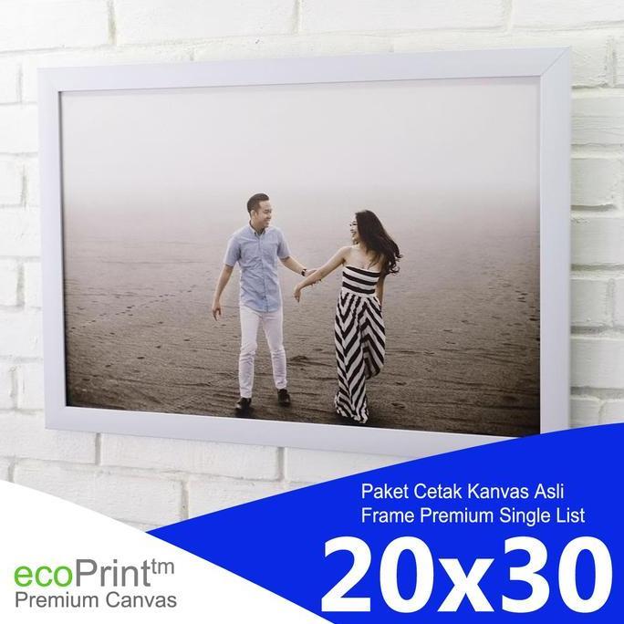 Paket Cetak Foto Kanvas dan Bingkai Frame ukuran 20x30 A4 10R 8R SSL