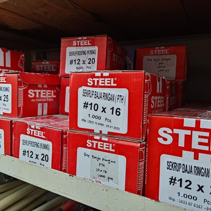 Skrup Roofing Kuning 2Cm / 2.5Cm /5Cm/7Cm/ Roofing Halus Karet Steel Original Dan Terpercaya