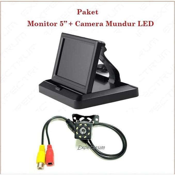 Monitor TV Lipat 5 inch - PAKET Monitor TV 5 inch & Kamera LED SKR