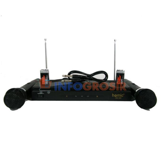 Mic Wireless Double Microphone-Mic Tanpa Kabel-Microphone Wireless