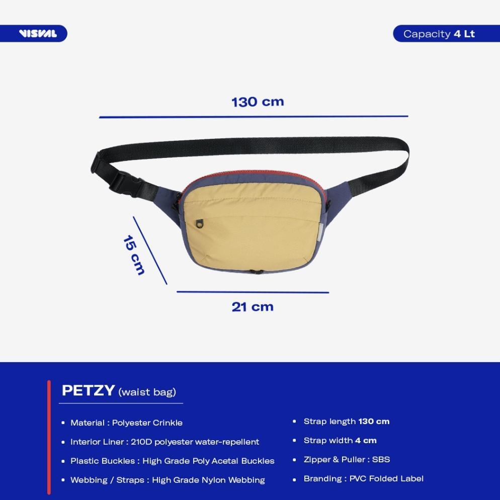 RECOMMENDED` ORIGINAL Waistbag - Petzy - Visval - Tas Pinggang