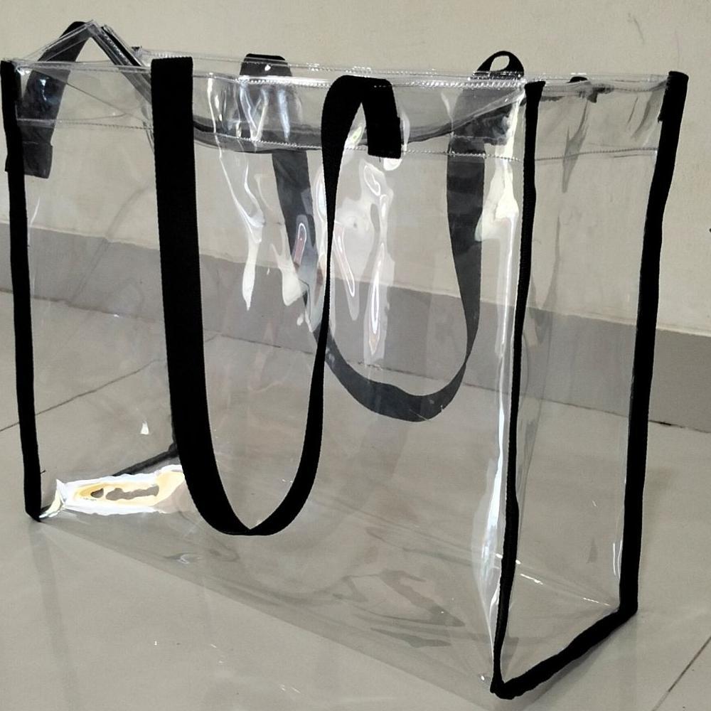 Value Pack` Hot Tas Mika Tebal Transparan Serbagunatotebag Bahan Mika Tebal Tas Jinjing Tas Belanja 