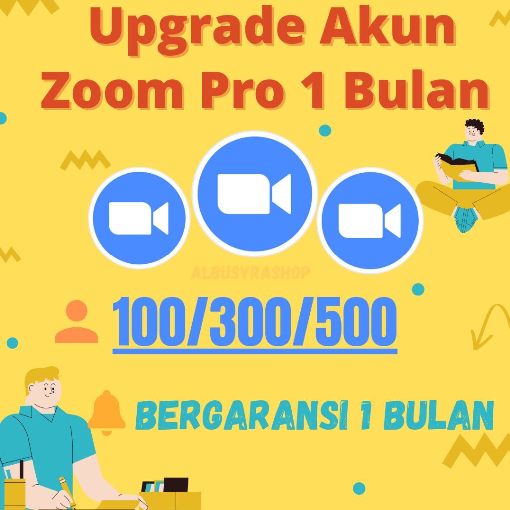 Upgrade Zoom 300 Peserta 1 Bulan Full Garansi