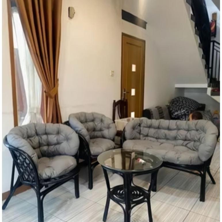 HEMAT` NEW ARRIVAL FLASH SALE HOT PROMO 11.11 SET KURSI RUANG TAMU BAHAMA GRATIS BANTAL ROTAN ALAMI 