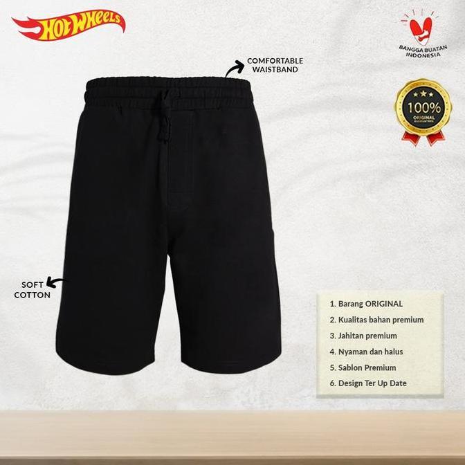 Grosir Celana Pendek Genoxo X Hot Wheels For Speed - Boxer Short Pants Premium Unisex License Hot Wh