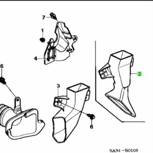 Pipa Selang Saluran Udara A Box Filter Honda Jazz Gd3 Idsi 2003 - 2006 Ready