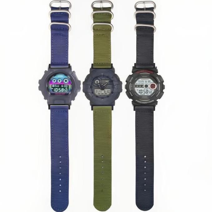 Cuci Gudang  Tali Jam Tangan G-Shock Dw 5600 Replacement Strap Kanvas Casio G-Shock Gls 5600 C 7015.