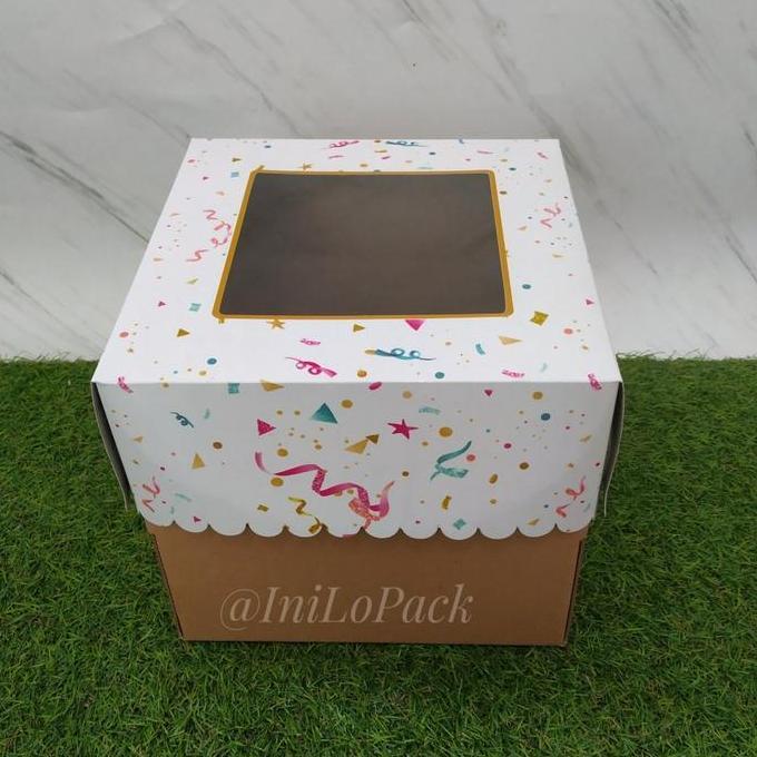 Kuekue- [5Pcs] Dus Tart Party X22X20 / Box Kue 22 Cm / Dus Tart 22 Cm