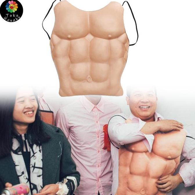 Setelan Cosplay Otot Simulasi Pria Cosplay Otot Perut Palsu
