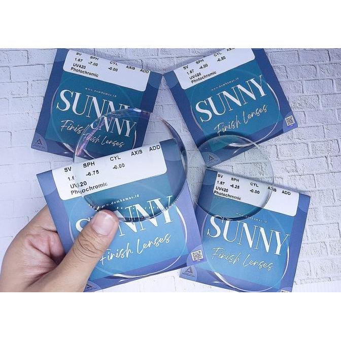 LENSA PHOTOCROMIC+BLUERAY / BLUECROMIC 1.67 Lensa minus super tipis merek DOMAS ORIGINAL H-INDEX 1.6