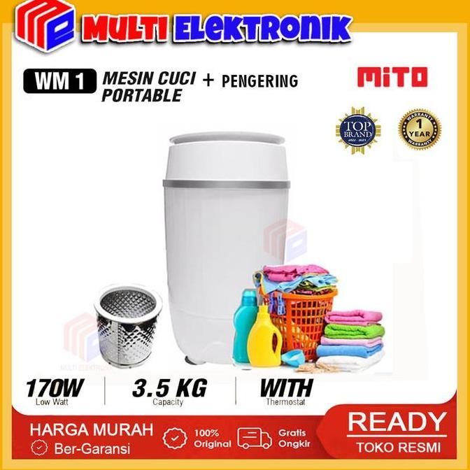 Mesin Cuci Mito WM1 | Mito Mesin Cuci Portable WM 1 Kapasitas 3,5Liter | Mesin Cuci Portable Mito WM