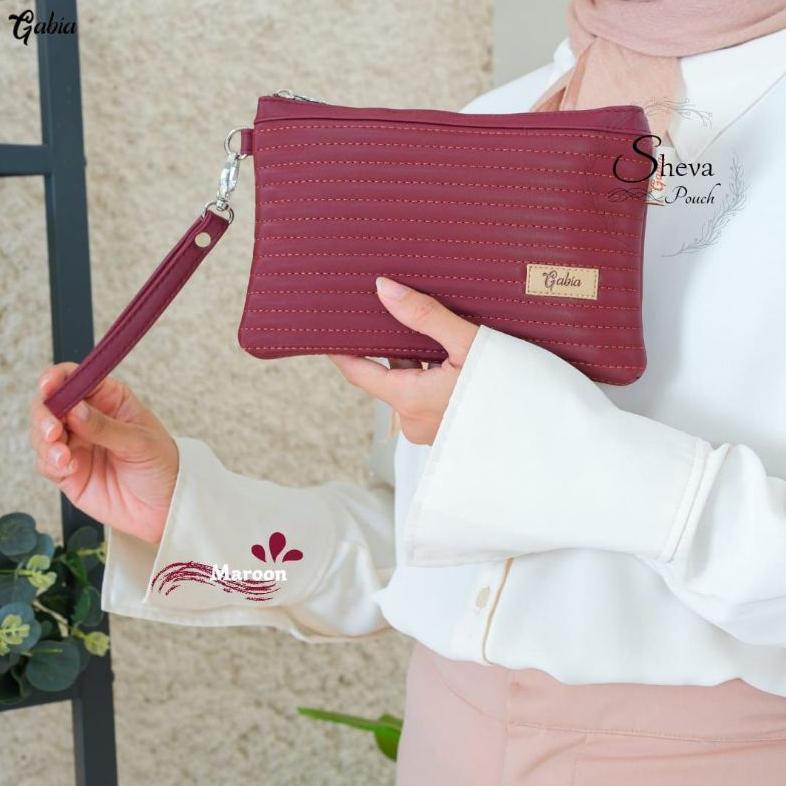 OFFICIAL` FAST DELIVERY GRATIS HADIAH  SHEVA POUCH BY GABIA / POUCH SHEVA GABIA / POUCH WANITA POUCH